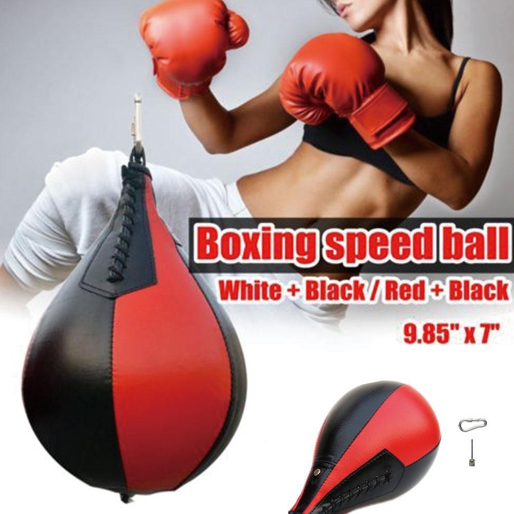 Boxing Speed Ball Practice Speed Ball Speed Bag Spinning PU การออกกําลังกายกระสอบทรายหนัง Punching F