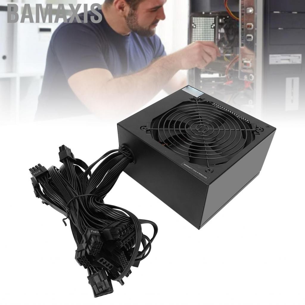 Bamaxis ATX Power Supply 700W 4+4PIN X2CPU Modular พร้อมพัดลม 12CM 12V PC สำหรับ 6+2pin ไปยังส่วนต่อ