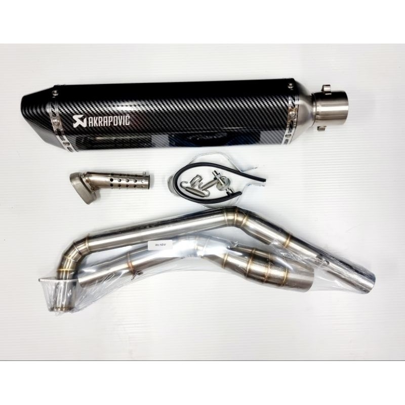 คอท่อ New R15 / MT 15 / XSR 155 พร้อมปลายท่อ  Akapovic ตัวผอม ยาว 18 นิ้ว งานดีมาก ฟรีจุกลดเสียง - รูปที่ 7