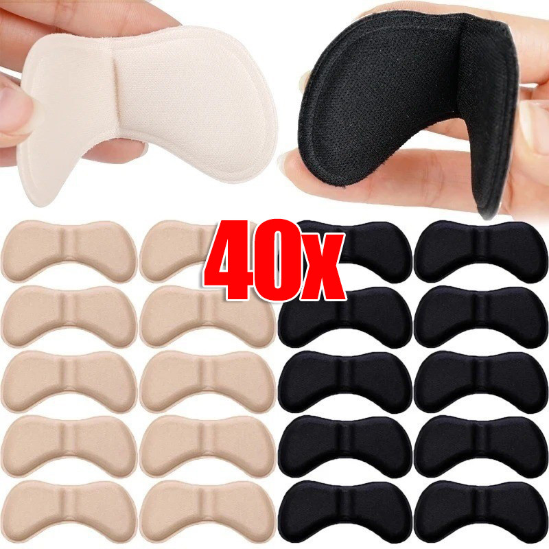 10/20/40 ชิ้น Self-Adhesive Antiwear ฟองน้ํารองส้นเท้า / แผ่นแปะป้องกันเท้าที่มองไม่เห็น