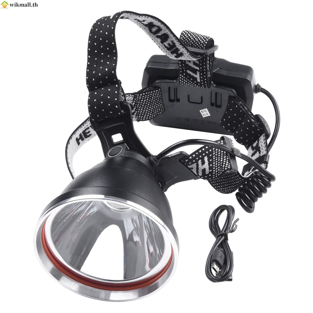 【WIK】P90 50000lm ไฟหน้าแบบปรับได้ Super Bright LED ไฟหน้าไฟฉาย LED โคมไฟ