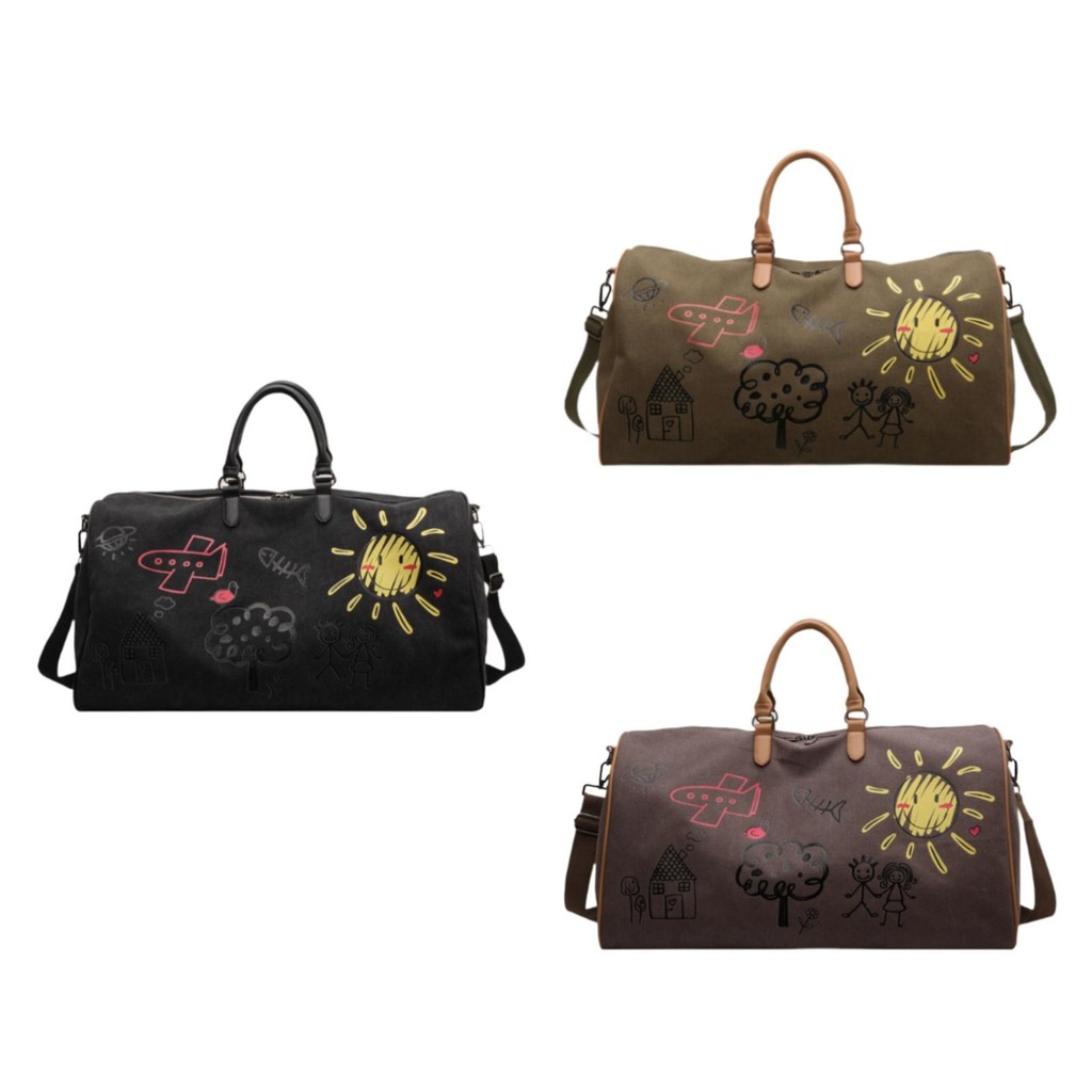 [Qklmdt] กระเป๋า Duffle สําหรับเดินทางพร้อมสายสะพายไหล่ปรับได้สําหรับออกกําลังกายสุดสัปดาห์การเดินทาง
