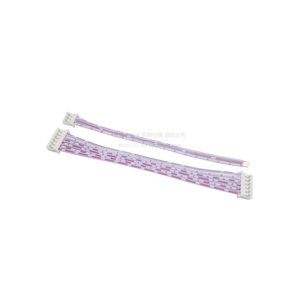 PH2.0MM หัวเดียวคู่หัวสีแดงสีขาวสายแบน 10/20/30 ซม.2P 3P 4P 5P 6P 7P 8P 9P 10P 11P 12Pin สายแบน