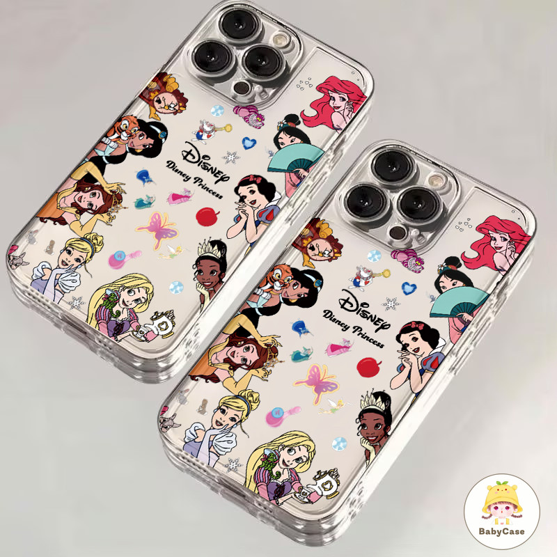 เจ้าหญิงน่ารักดิสนีย์ เคสiPhone 11 13 15 Pro Max 12 14 Pro Max 7Plus XR 8Plus XS X Max 7 15 14 8 Plus SE 2020