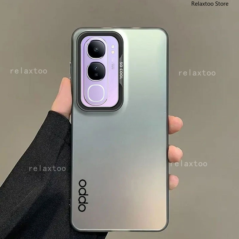 ปลอกสําหรับvivo Y19S Y18S Y17S Y19 Y18 S VIVOY19S V2419 4G 5GโลหะFrostedแฟชั่นคู่ฮาร์ดเคสโทรศัพท์กันกระแทกป้องกันปกหลังปลอก