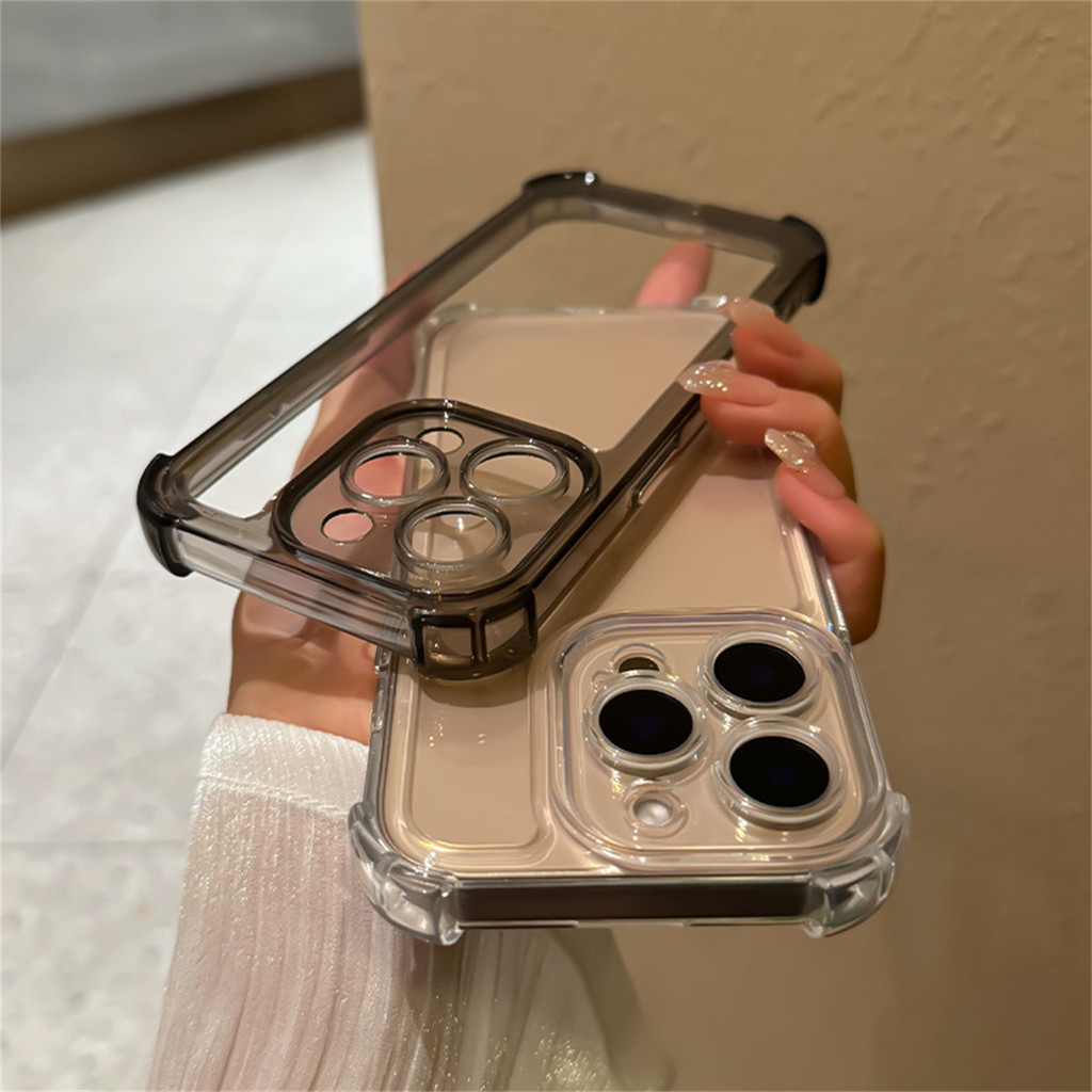 เหมาะสําหรับเคสโทรศัพท์แข็ง 16PC เหมาะสําหรับ iPhone 16 15 14 13 12 11 Pro Max Plus X XS Max XR กันชนดูดซับแรงกระแทกเปลือกแข็งอะคริลิค