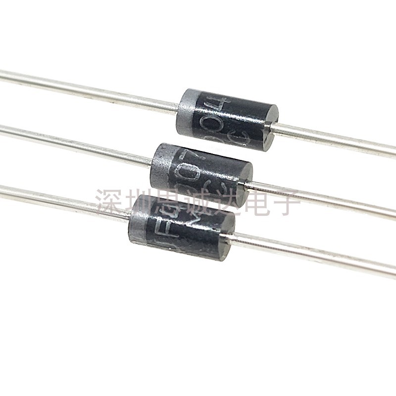 Uf4004 UF4007 ไดโอดการกู้คืนที่รวดเร็วเป็นพิเศษ 1A 1000V/400V 75ns In-Line DO-41