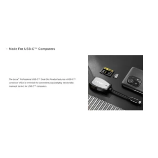ส่งด่วน Lexar Dual-Slot SD/MicroSD Card, USB-C, UHS-I, UHS-II, Card Reader ใส่การ์ด 2 ช่อง (LRW470U)