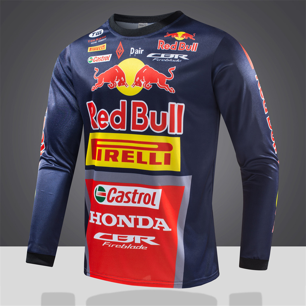 เสื้อกีฬาแขนยาว เสื้อผ้ามอเตอร์ไซค์ เสื้อปั่นจักรยานผู้ชาย ระบายอากาศ เบาสบาย ใส่สบาย