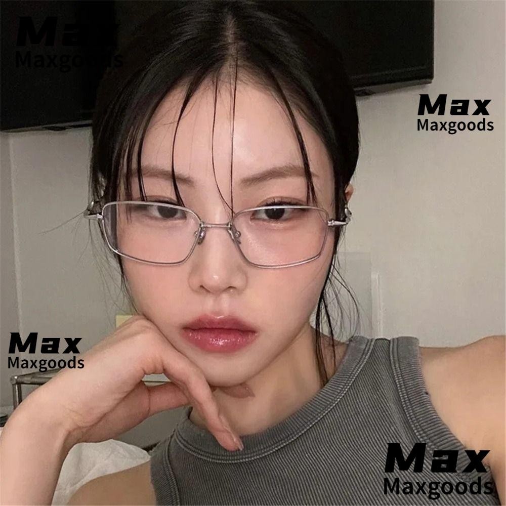 Maxg ไม่สม่ําเสมอ Square Shades, High-End กรอบโลหะแคบแว่นตากันแดด,อินเทรนด์ Vintage Anti Blue Light แว่นตากันแดดสี่เหลี่ยมเล็กสําหรับผู้หญิงและผู้ชาย