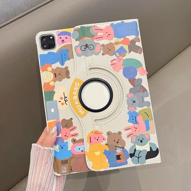 360.เคสฝาพับ เคสหมุนได้ 360° เคส Huawei Honor Pad X9 11.5 2024 เคสหนัง ลายการ์ตูน น่ารัก เคสกันกระแทก Smart Case