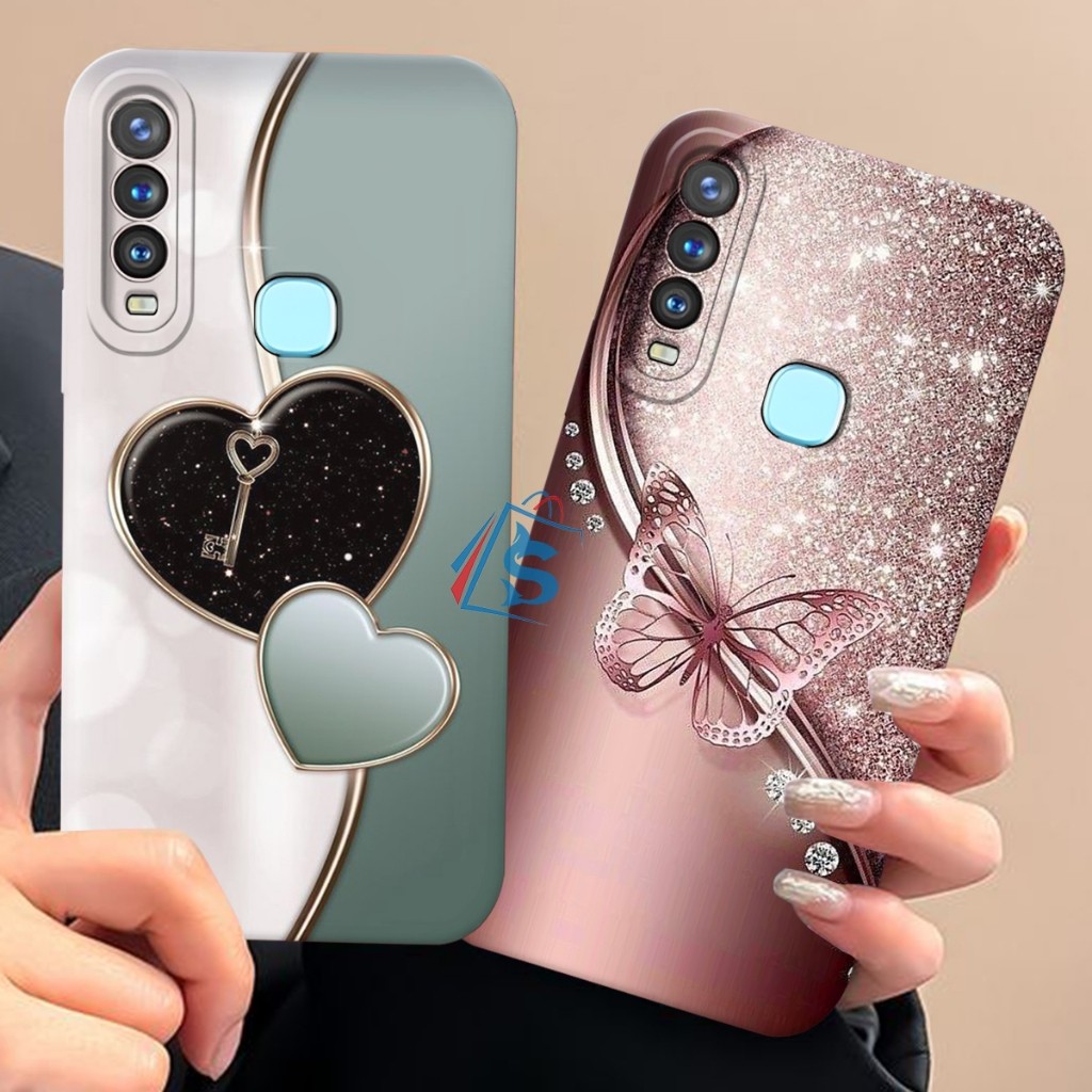 HP (FLUFFYCASE) Softcase Vivo Y11/Y12/Y12i/Y15/Y16/Y17/Y19 Beautiful Lovely full Color Trend Aesthet