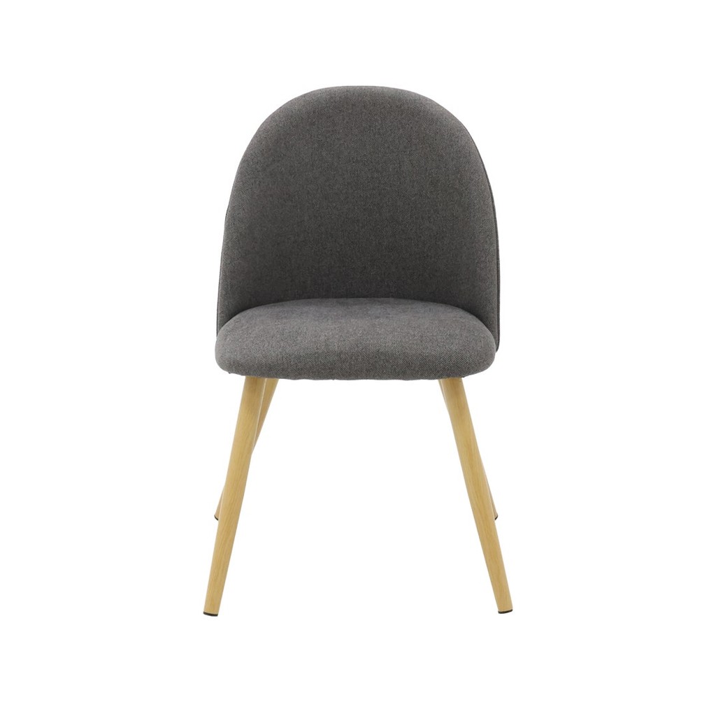 Koncept Furniture เก้าอี้ KC-PLAY รุ่น JODEEN ขาเหล็กสีไม้ ผ้าเทาเข้ม (50x57x83 ซม.) แบรนด์ KONCEPT FURNITURE