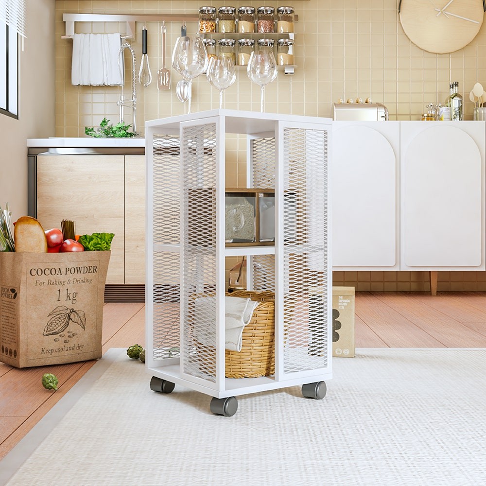 Koncept Furniture ชั้นวาง KC-PLAY รุ่น OMESON-2D เหล็กขาว (35x35x70 ซม.)  แบรนด์ KONCEPT FURNITURE