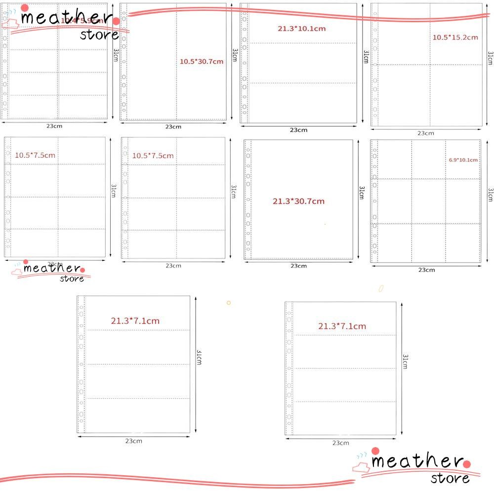 Meatherstore อัลบั้มภาพเติมหน้า, โปร่งใสหลายกระเป๋า A4 Kpop Photocard Binder, PP DIY Photo Album Sleeves