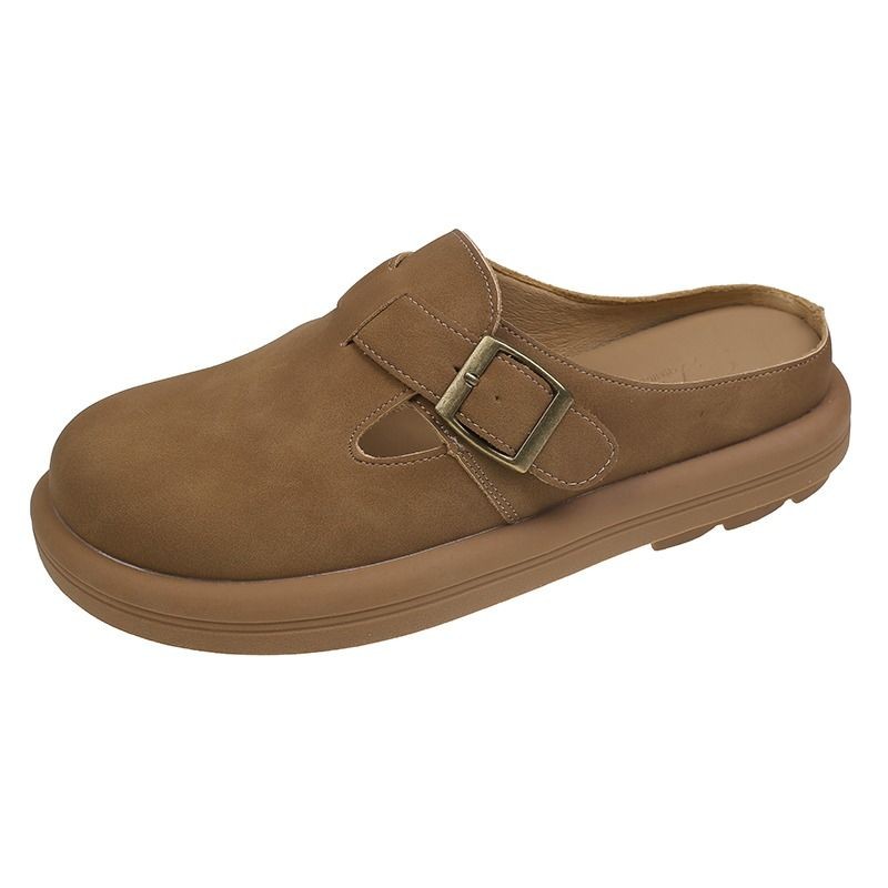 Peas Shoes Soft-Soled Shoes เวอร์ชั่นเกาหลี Baotou High-End Outer Wear
