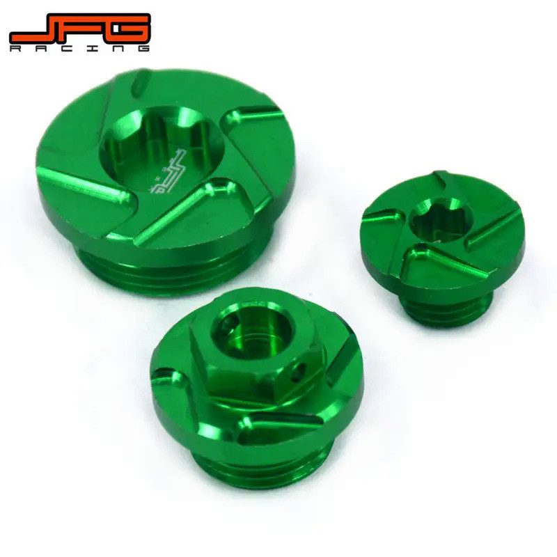 MoMotorcycle CNC Engine Timing Oil Plug Set For KAWASAKI KX250F KXF250 2004-2010 SUZUKI RMZ250 RMZ 2