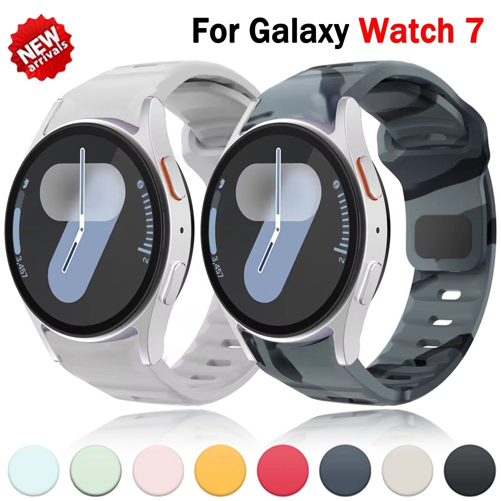 No Gaps สายซิลิโคนสําหรับ Samsung Galaxy Watch 7 44 มม.สําหรับ Galaxy Watch 7 6 5 4 40/44 มม.42 46 มม. 5 Pro 45 มม.Correa สร้อยข้อมือ