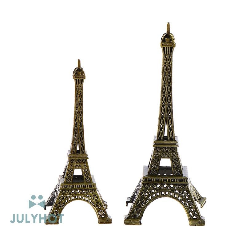 Cool Retro Paris หอไอเฟลรุ่นโต๊ะบ้านรูปปั้นโลหะบรอนซ์หุ่นตกแต่ง vn