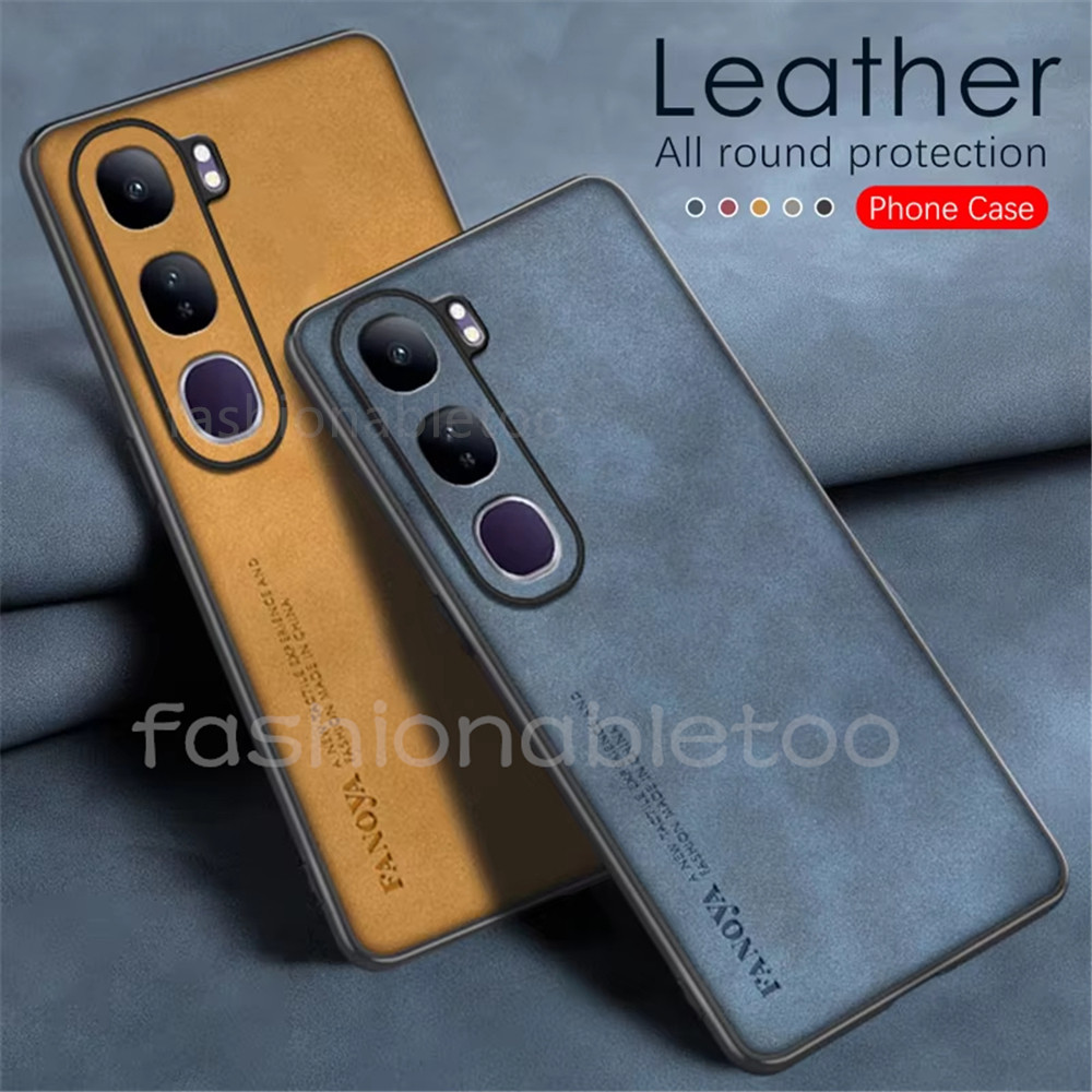 หนัง Matte Texture เคสโทรศัพท์สําหรับ Vivo Y200 Y19s Y 200 Y 19s Y19 s VivoY200 VivoY19s 4G 5G 2024 ปลอก Soft TPU Edge ป้องกันกันชนกันกระแทกปกหลัง