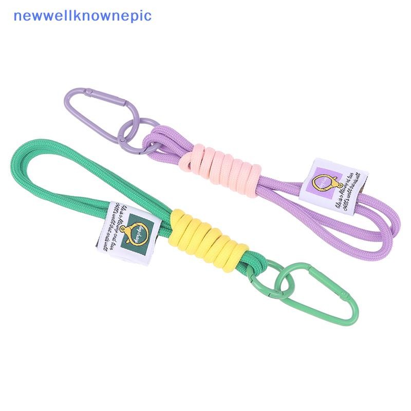Newwellknownepic 1 PC Braid Lanyard สายคล้องโทรศัพท์ Carabiner กระเป๋าเป้สะพายหลังเชือกแขวนพวงกุญแจกระเป๋าจี้ Keycord อุปกรณ์เสริม TH