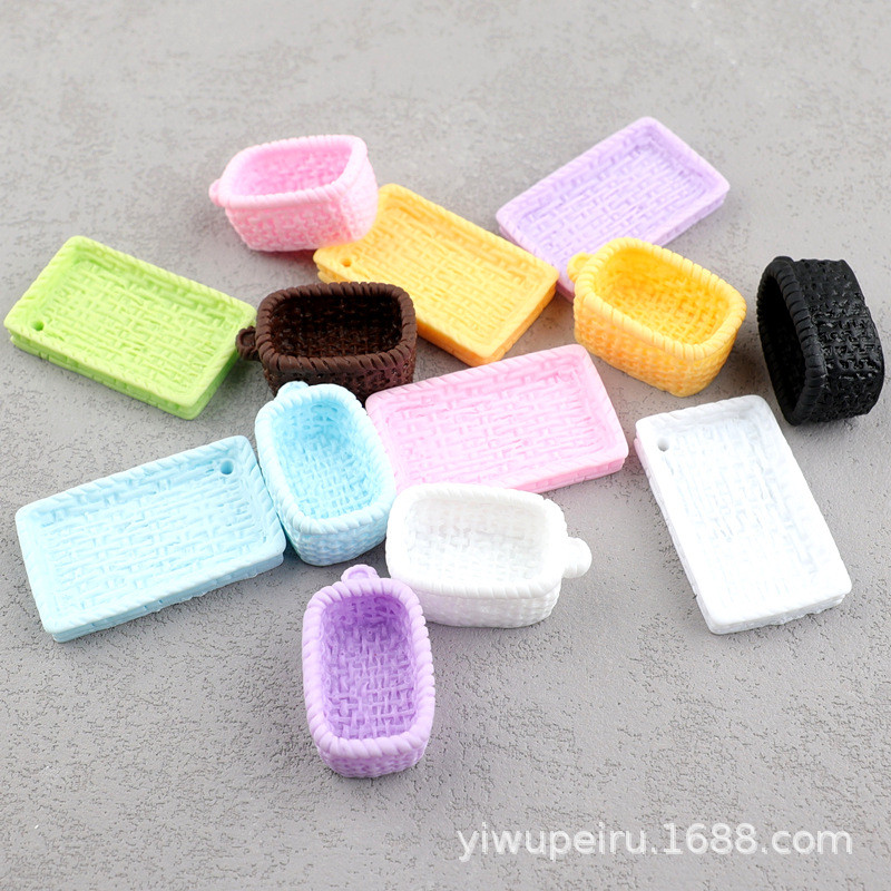 จําลองมินิจานตะกร้าบ้านตุ๊กตาซูเปอร์มาร์เก็ตทําเองเครื่องประดับเครื่องประดับเรซิ่นอุปกรณ์ขนาดเล็กผู้ผลิตขายส่ง