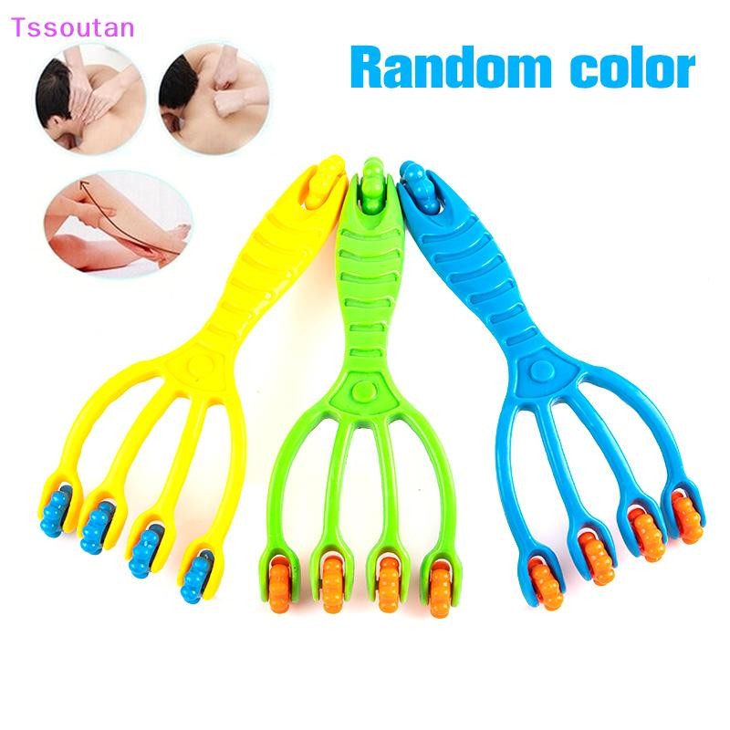 [TSST] 1pcs Four Claw ประเภท Body นวดคอกลับ Face Roller Head เครื่องมือผ่อนคลาย TAN