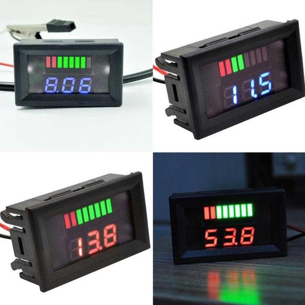 Llma_คุณภาพสูง 12V-72V รถ Marine รถจักรยานยนต์ LED Digital Voltmeter เครื่องวัดแรงดันไฟฟ้าแบตเตอรี่ - รูปที่ 2