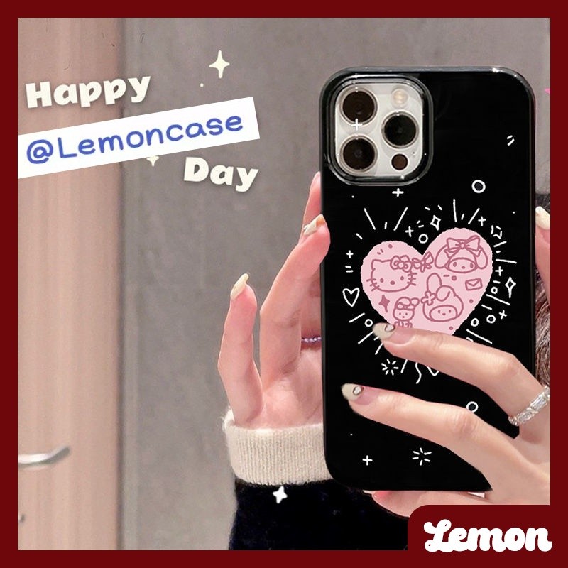 [Lemon] เคสโทรศัพท์มือถือ ลายมะนาวน่ารัก สีดําวาว สําหรับ iPhone 14 14pro 14promax 14plus 7 8 7plus 8plus 11 12 X XS XR XSMAX 11pro 12pro 12promax 12promax 13 13promax 13promax
