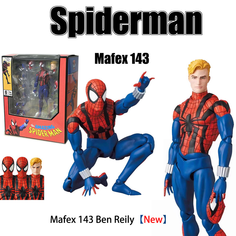 Mafex 147 Symbiote Spiderman Miles Morales Articulado Mdoel Mafex 143 Ben Reily Spider Man Action Fi