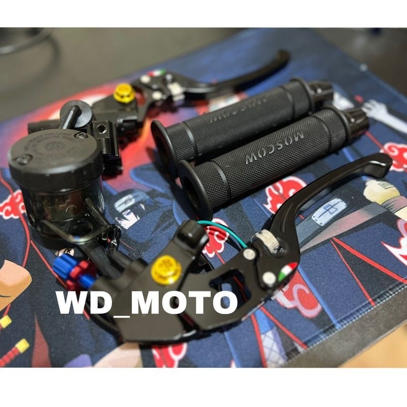 เบรคใหม่ล่าสุด MASTER และ RCB 2024 RCS 98 BRAKE MASTER HANDLE PACKAGE 1 ท่อ SMOKE + RCB HG55 HANDGRIP + UNIVERSAL CNC HANDLEBAR JALU / VARIO BEAT AEROX SCOOPY MIO VIXION RX KING XABRE XSR BY CBR TIGER CBSON Verza SONIC SATRIA