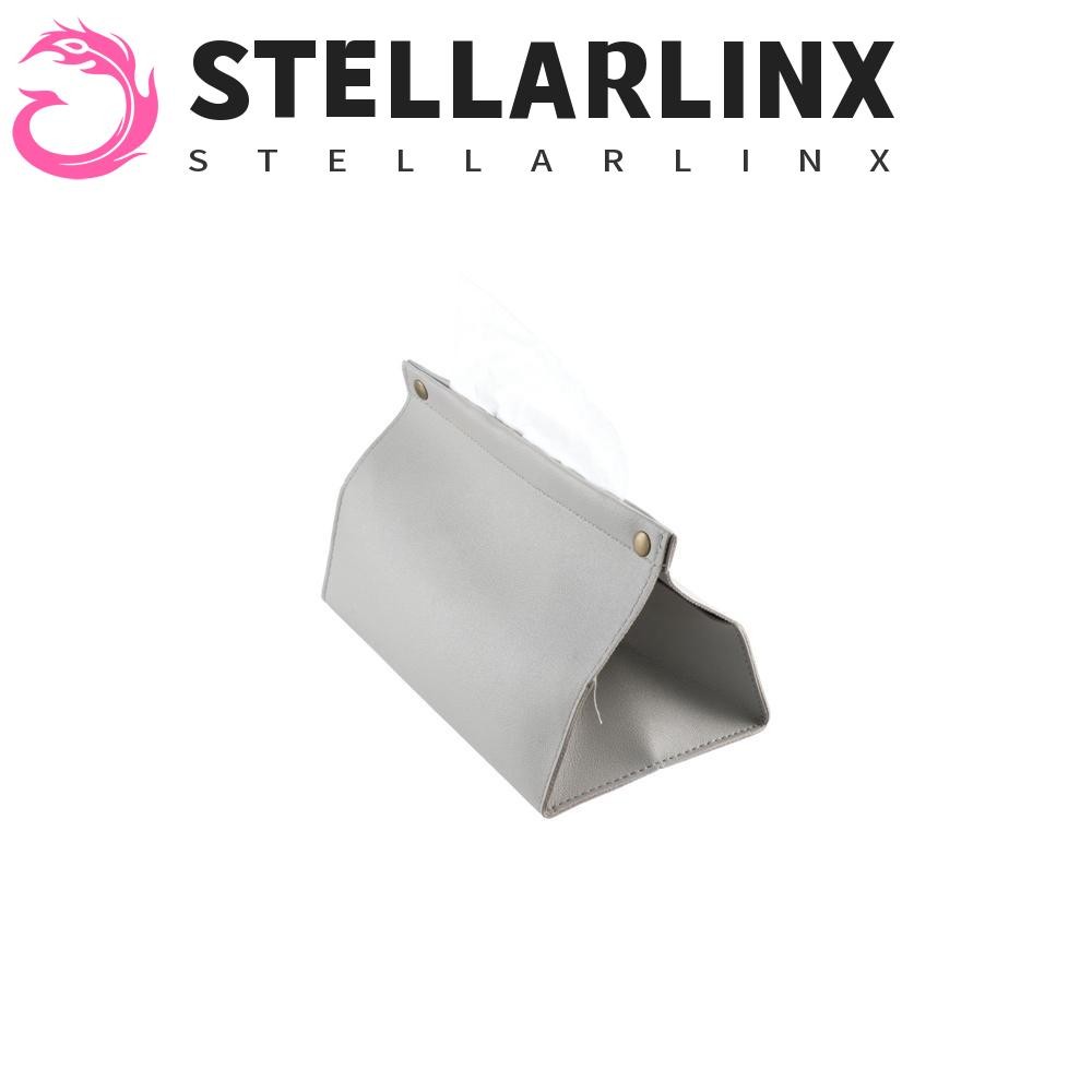 Stellarlinx ผู้ถือกระดาษทิชชูสํานักงานรถ PU หนังเดสก์ท็อปห้องน้ําห้องนอนกระดาษผ้าเช็ดตัว