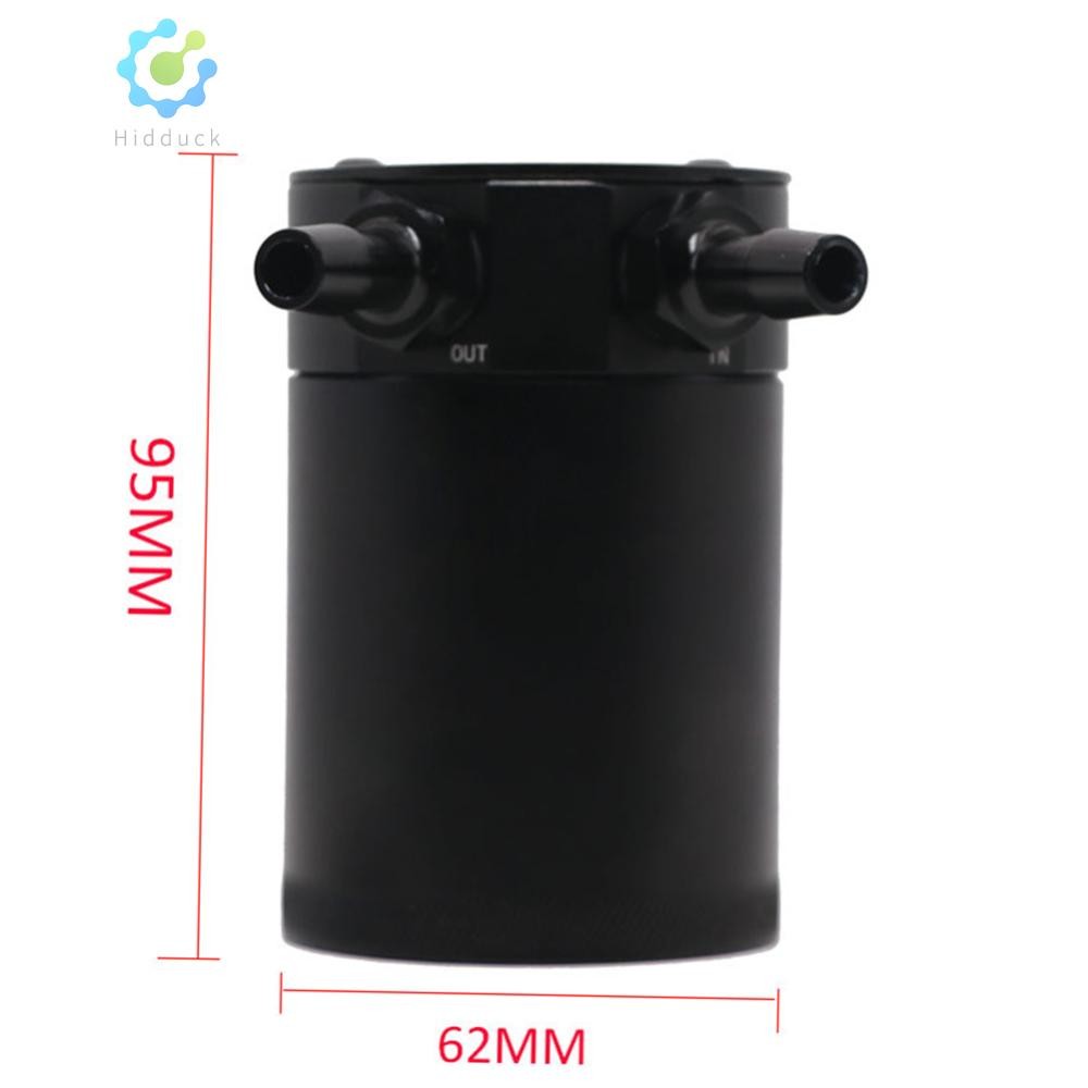 Baffled Aluminium Oil Catch Can 2 Port Oil Catch Tank Reservoir Universal [Hidduck.th]