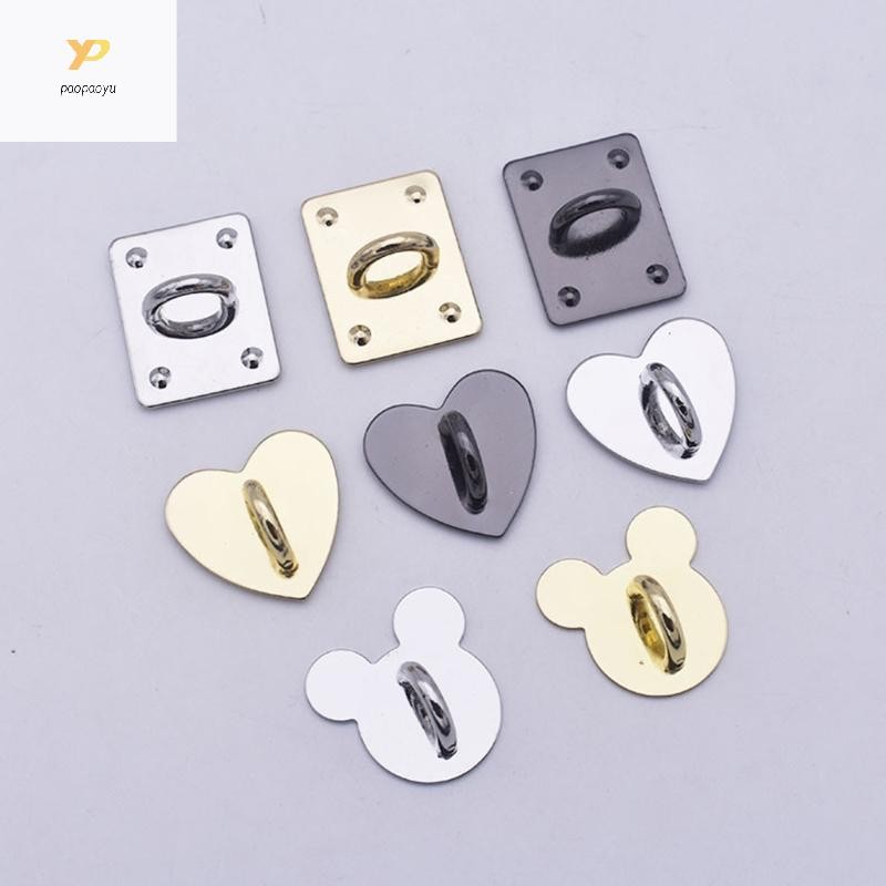 Ppy Love รูปหัวใจสแควร์หัวเข็มขัดพู่ตะขอโลหะ Diy เครื่องประดับอุปกรณ์เสริมโทรศัพท์มือถือสําหรับกรณี Diy จี้โลหะผสม Ma