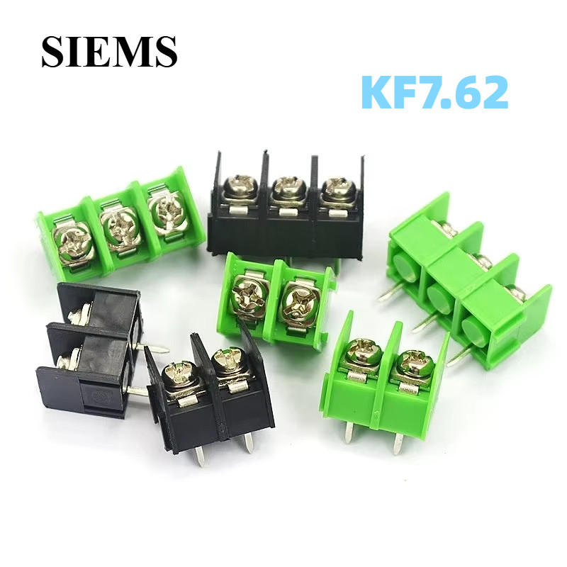 7.62 มม.KF7.62 - 2P 3P 4Pin สามารถประกบสกรู Terminal Block Connector สีดําสีเขียว 7.62 มม.Pitch