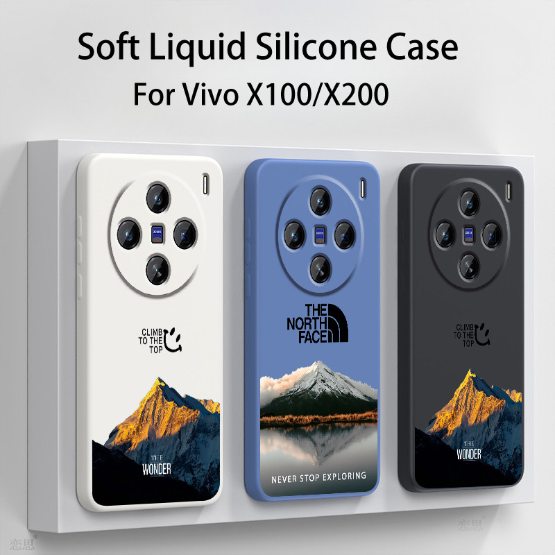 เทรนด์แฟชั่น Sunrise Snow Mountain เคสซิลิโคนเหลวแบบนุ่มสําหรับ Vivo X200 Pro Mini/X200/X100S Pro/ X100 Ultra Baby Skin Touch ฝาครอบกันกระแทก