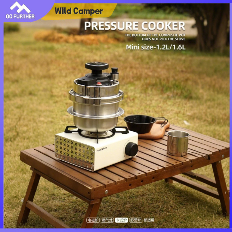 Cls Mini High Pressure Cooker 1.2L Self-Driving Travel แบบพกพา 1-2 คน Camping ในครัวเรือน Induction 