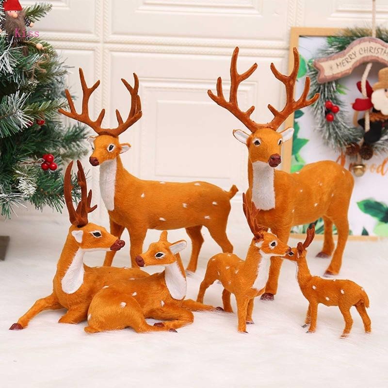 Kiss สําหรับเครื่องประดับคริสต์มาส Elk ที่สร้างสรรค์ 15 20 25 30 35 ซม.ตกแต่งโต๊ะรับประทานอาหารปาร์ตี้