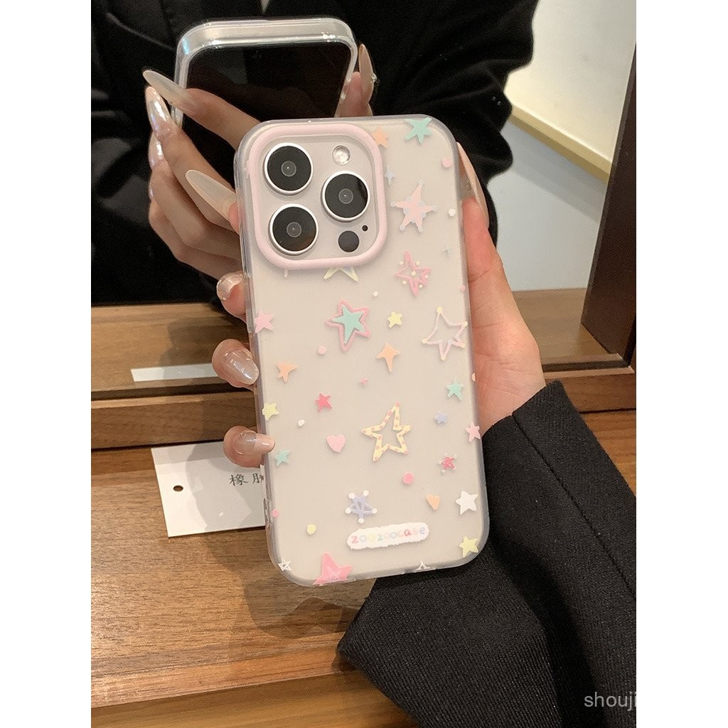 ลายดาวแอปเปิ้ล15141311promax12mini เคสมือถือ iphone78plus นุ่ม xrxsmax divp