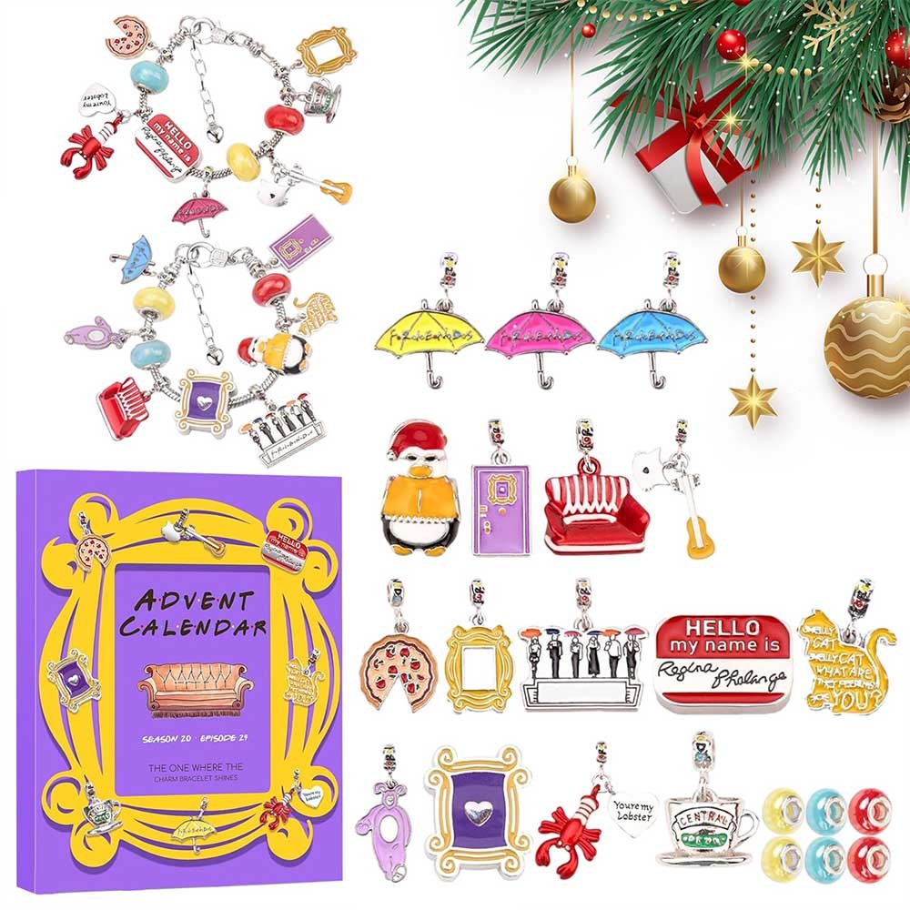 Advent Calendar 2024-24 Days of FRIENDS Charm Bracelet Kit - TV Show Christmas