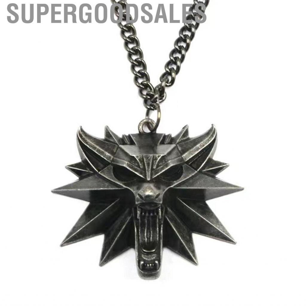 Supergoodsales สร้อยคอเหรียญหมาป่า Witcher 3 ความคงทนป้องกันรอยขีดข่วนจี้หัวไวกิ้งสำหรับของขวัญการจัดระเบียบทุกวัน - รูปที่ 5