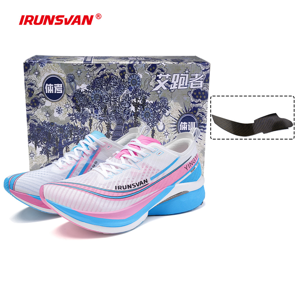 Irunsvan 24086 Shadow Wing 2.0 รองเท้าวิ่งน้ําหนักเบาพิเศษใหม่กีฬาแผ่นคาร์บอนคุณภาพสูงกันกระแทกรองเท้าผ้าใบมาราธอน