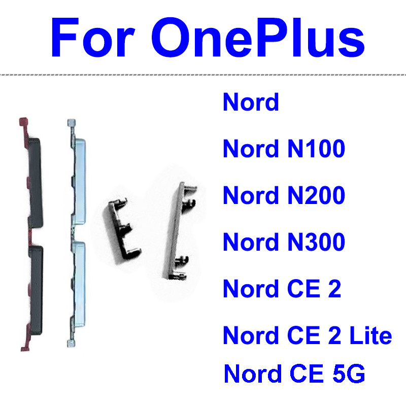 สําหรับ OnePlus 1 + Nord CE 5G Nord CE 2 Lite Nord N100 N200 N300 5G One Off Power Volume Mute ปุ่มด้านข้างปุ่มอะไหล่ทดแทน