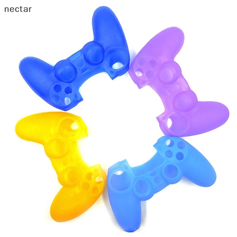 Tar ซิลิโคนอ่อนนุ่มฝาครอบป้องกันสําหรับ Playstation 4 Controller ผิว PS4 Gamepad กรณี Joy Grip Caps N