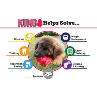 PERNEAKY Kong ของเล่นสุนัข, ของเล่นลูกสุนัข Erratic Bounce Kong ที่ทนทานยางหลายขนาดของเล่นเคี้ยว