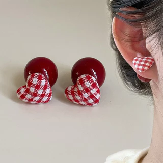 T Classy Elegant Geometric แฟชั่น Love Pearl ต่างหู Retro High-End สไตล์ใหม่ต่างหูต่างหูเครื่องประดับ