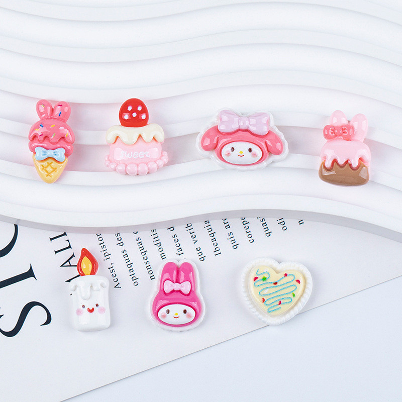 [3 @] อุปกรณ์เรซิ่นการ์ตูนลูกอมของเล่นเค้ก ชุด ทําเอง ครีมกาวเคสโทรศัพท์แพทช์อุปกรณ์ผมวัสดุถ้วยน้ําสติกเกอร์ มล
