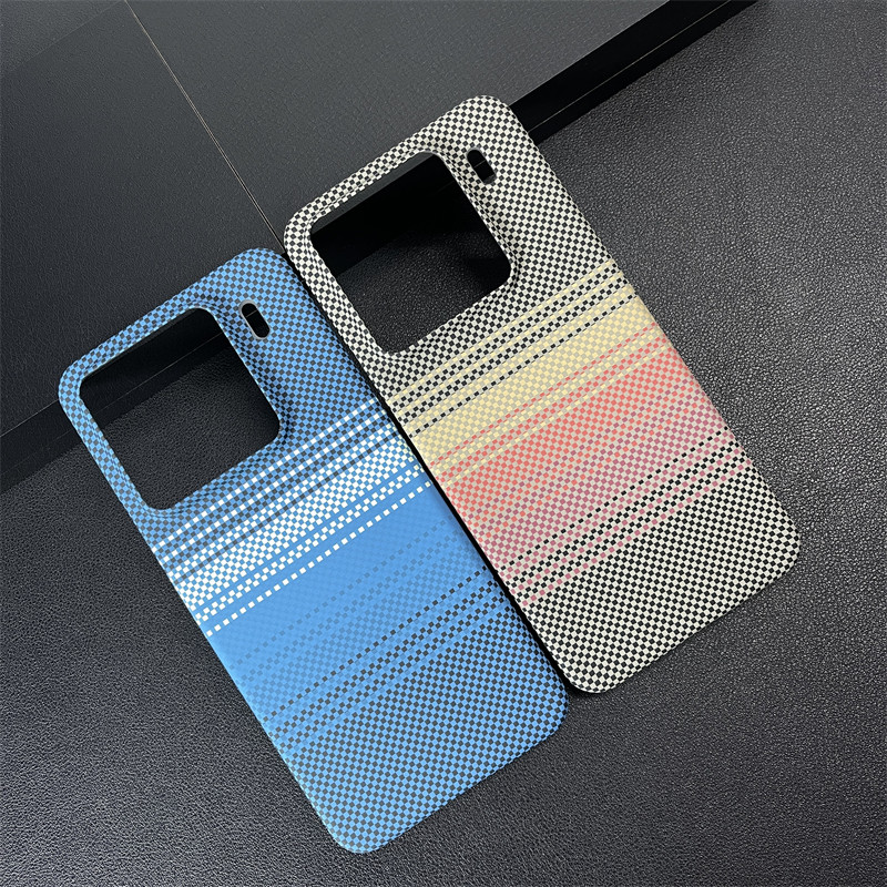 คาร์บอนไฟเบอร์เนื้อ Sunrise Moonset Hard สําหรับ Xiaomi 15 14 13 13T Pro Mi13 Mi14 Ultra กรณี Poco F5pro F6pro ฝาครอบโทรศัพท์