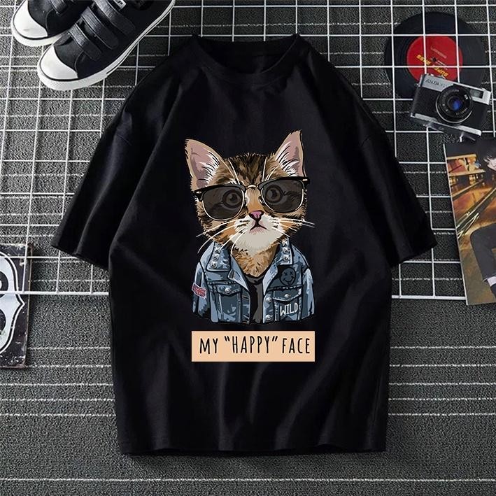 【XRP】Cabrioman Woman CAT CAT shirt T shirt Men Women Korean Style Men shirt Viral over