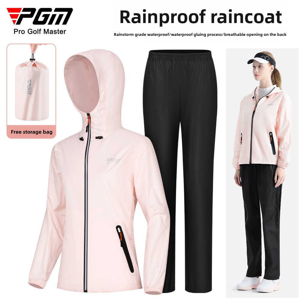 PGM YF688 ชุดกันฝนกอล์ฟ - ชุดเสื้อแจ็คเก็ตและกางเกงแบบเต็มตัวกันน้ําสําหรับผู้ชาย/ผู้หญิง | อุปกรณ์กีฬากลางแจ้ง